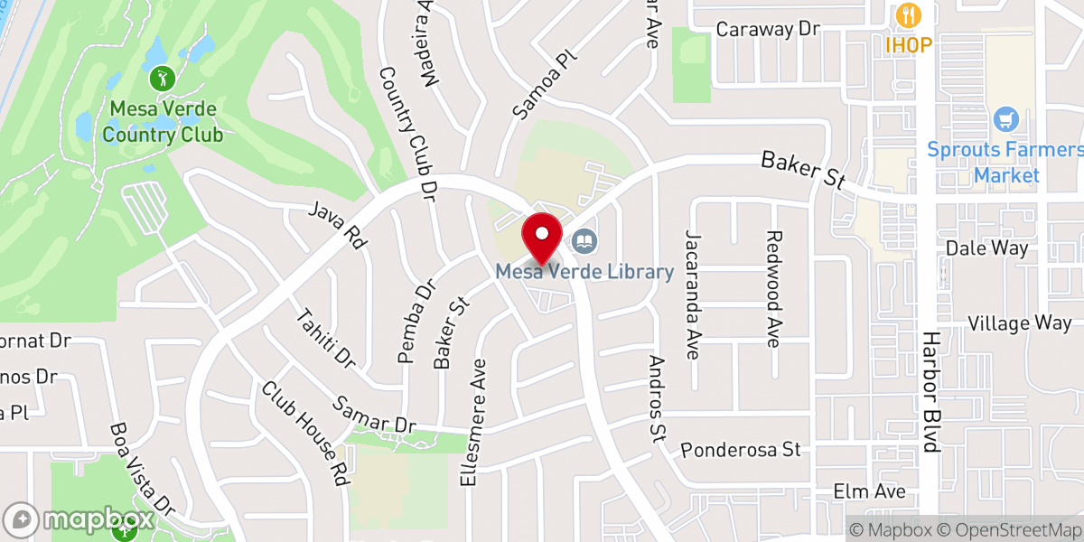 Map showing location of Mesa Verde United Methodist Church