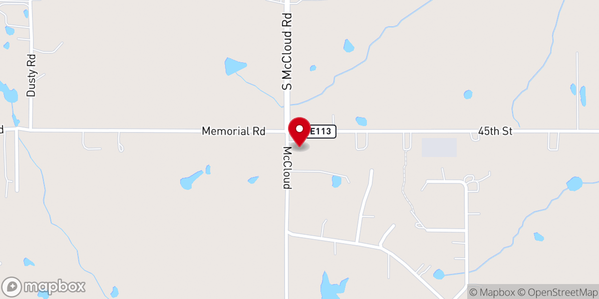 Map showing location of Twin Lakes Church of the Nazarene