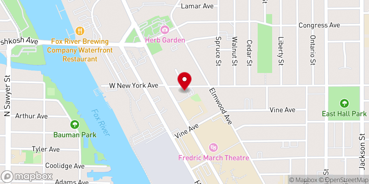 Map showing location of Algoma Boulevard United Methodist