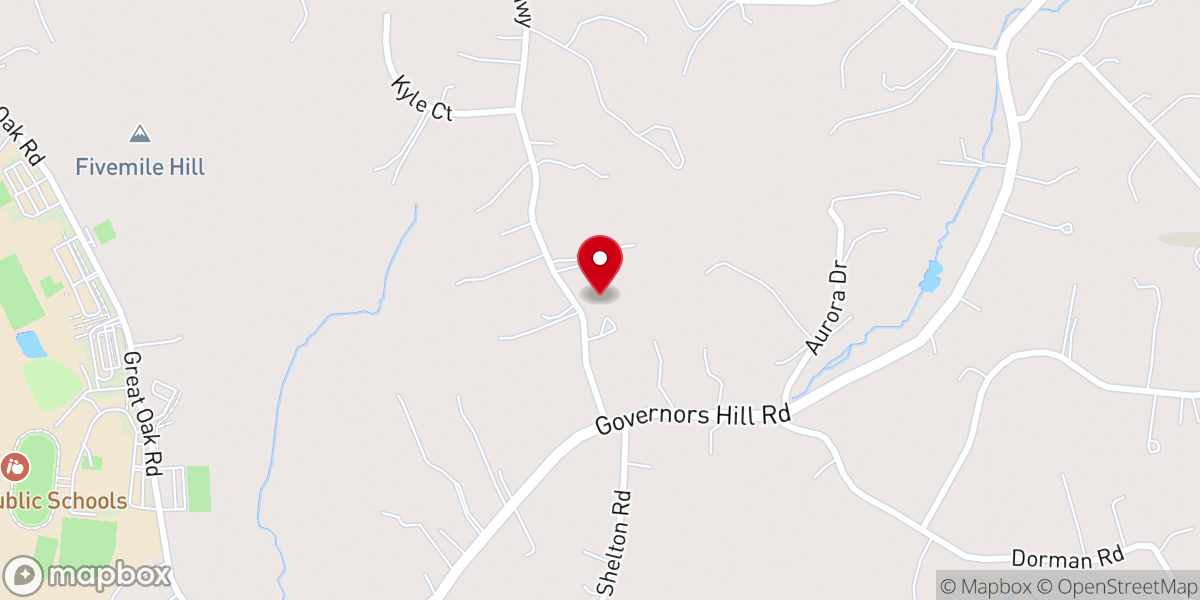 Map showing location of Woodland Christian Church