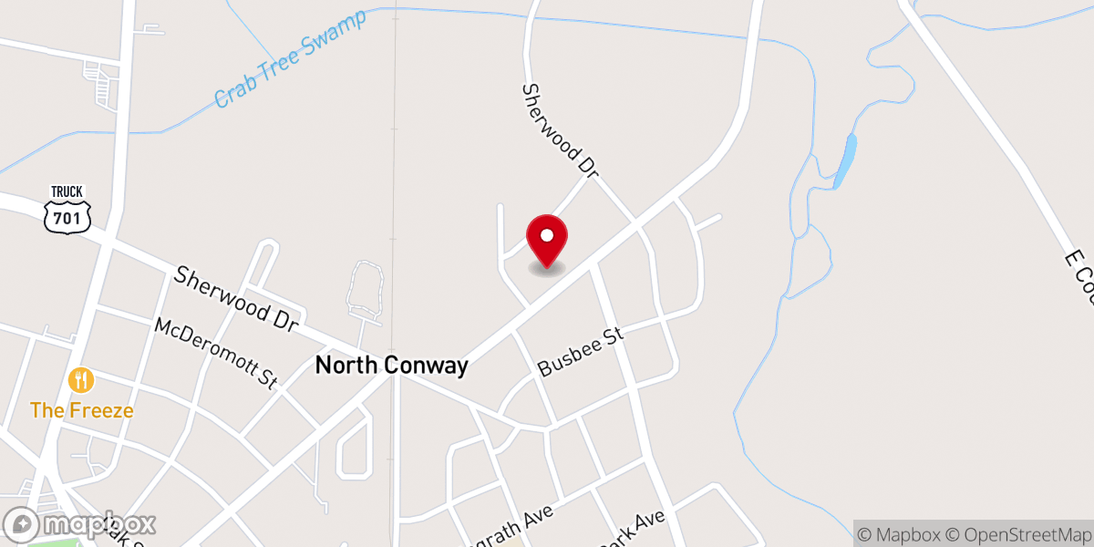 Map showing location of Trinity United Methodist Church