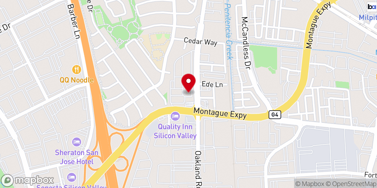 Map showing location of Saddleback Church - Santa Clara Valley Extension