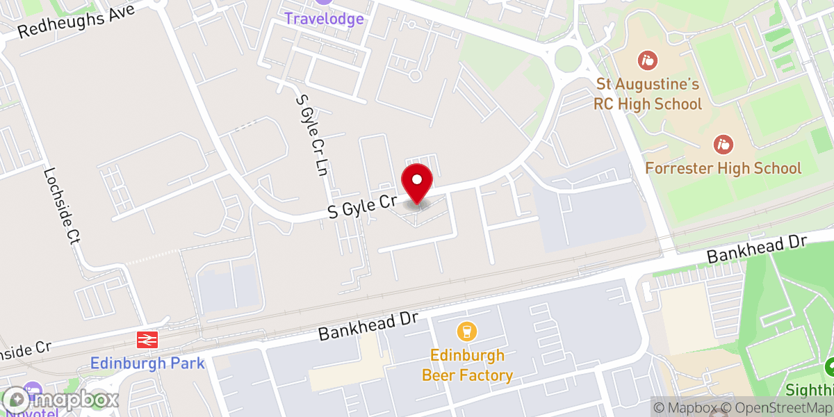 Map showing location of Hope City Church Edinburgh