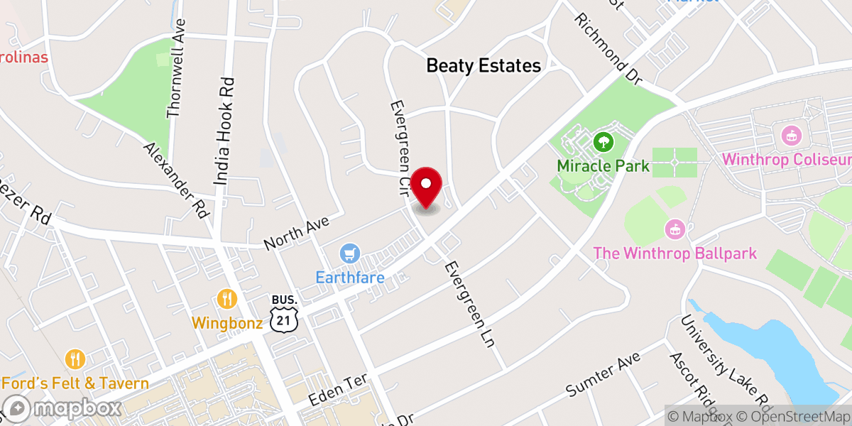 Map showing location of Woodland United Methodist Church