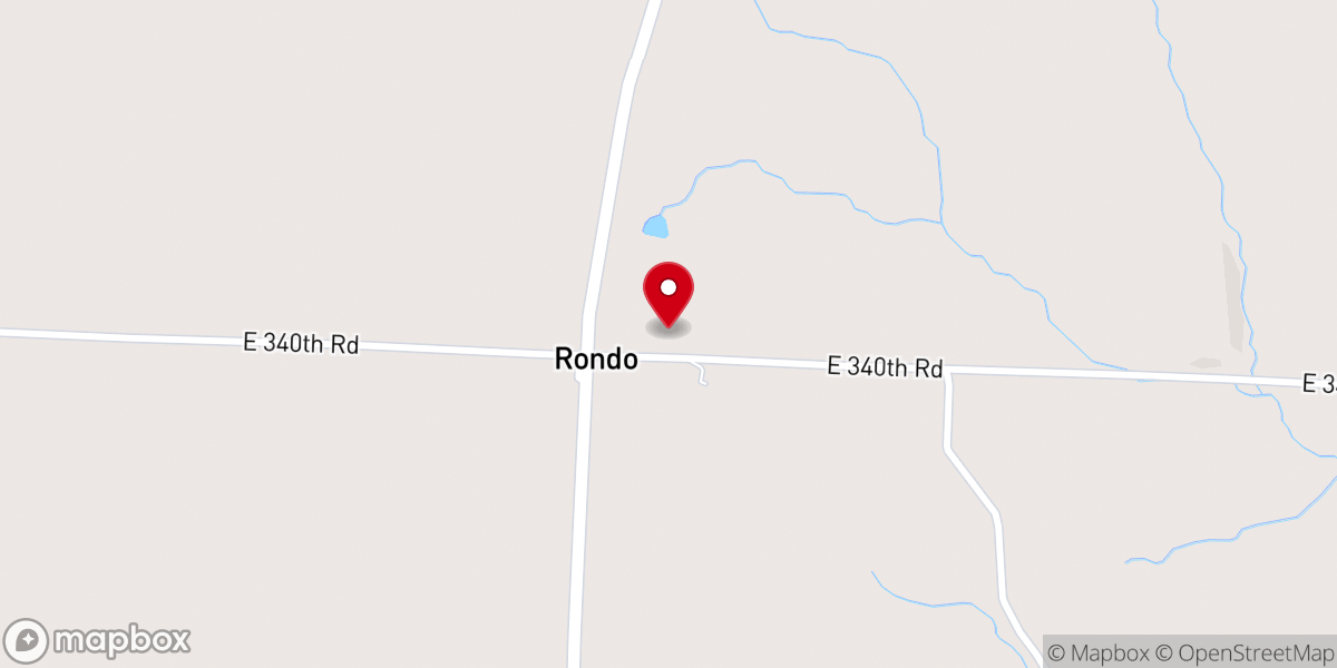 Map showing location of Rondo Baptist Church