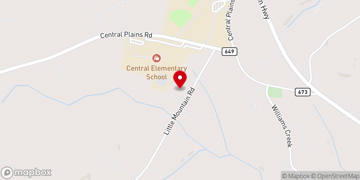 Map showing location of Burning Bush Church