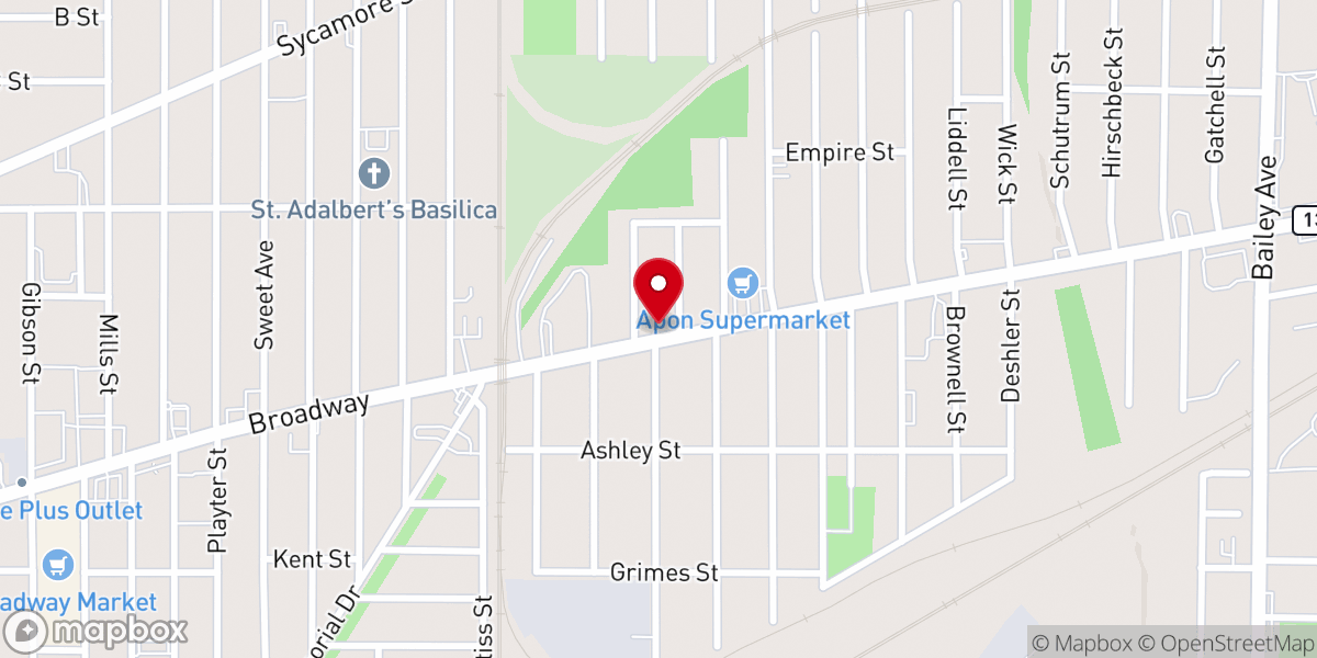 Map showing location of Mt. Hope Church
