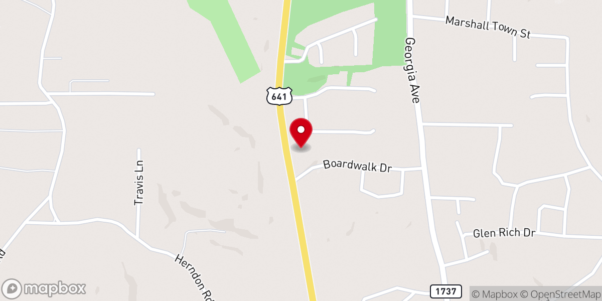 Map showing location of Faith Baptist Church