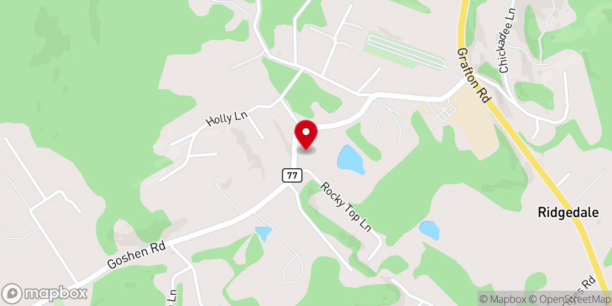 Map showing location of Grace Bible Church