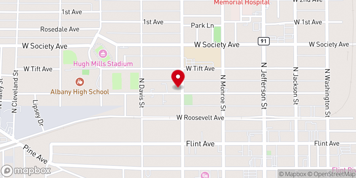 Map showing location of New Testament Missionary Baptist Church