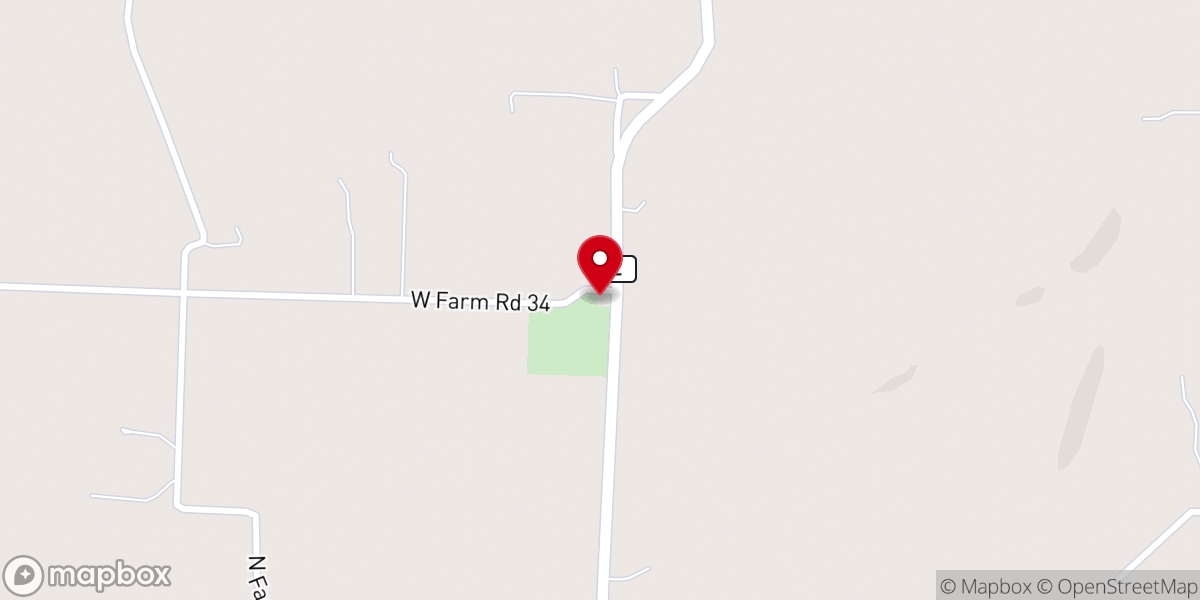 Map showing location of Rose Hill Baptist Church
