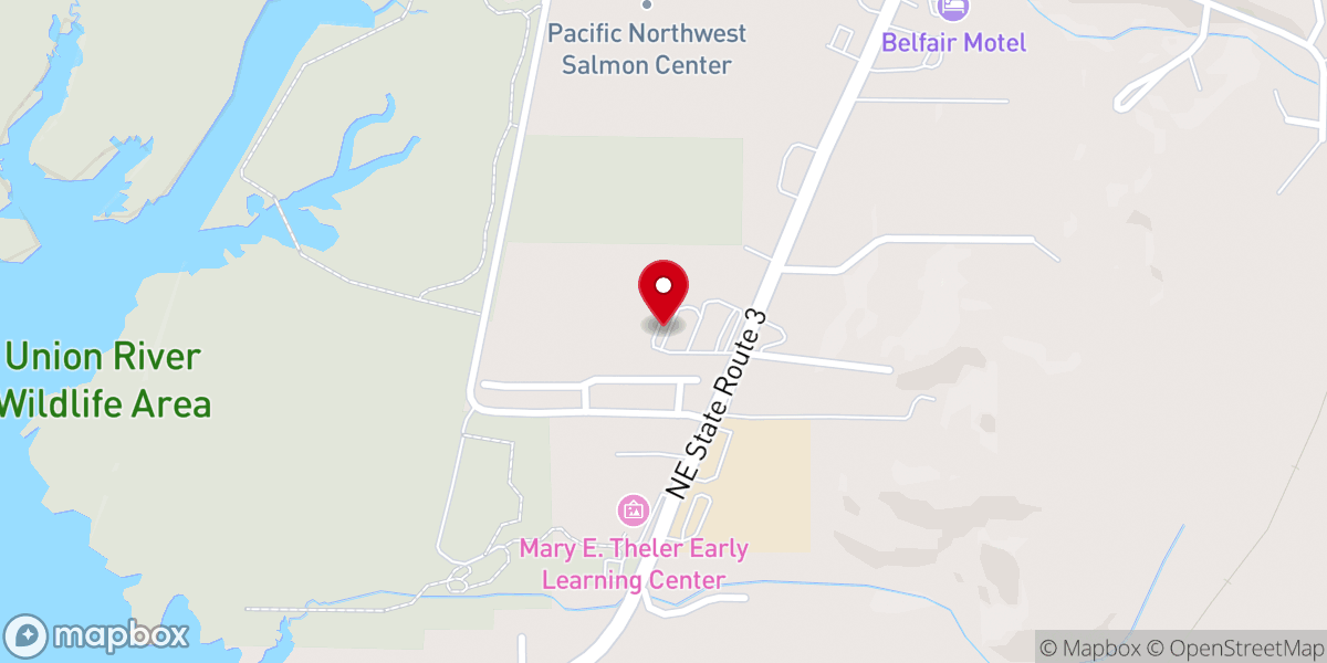 Map showing location of Assembly of God Church