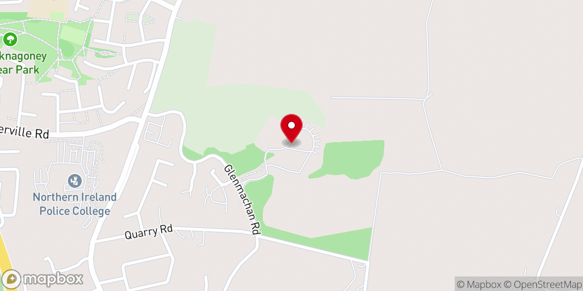 Map showing location of Glenmachan Church of God