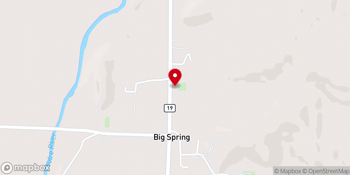 Map showing location of Liberty Baptist Church