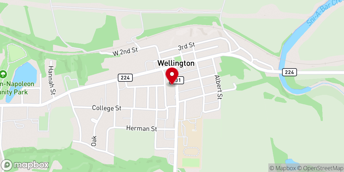 Map showing location of Wellington United Methodist