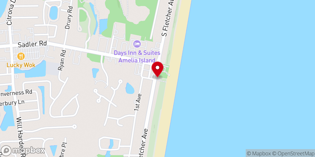 Map showing location of Ocean Club of Amelia