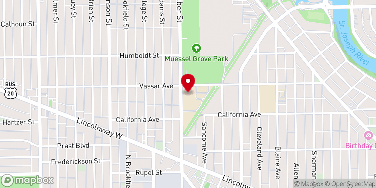 Map showing location of Holy Cross Church