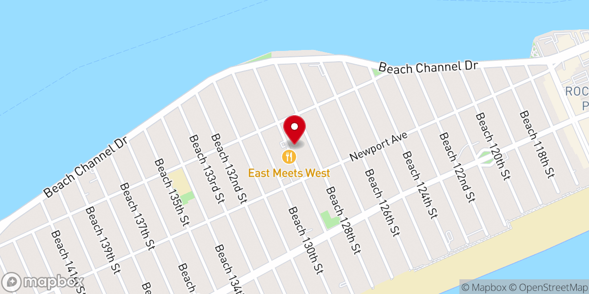 Map showing location of The Rockaway Wave