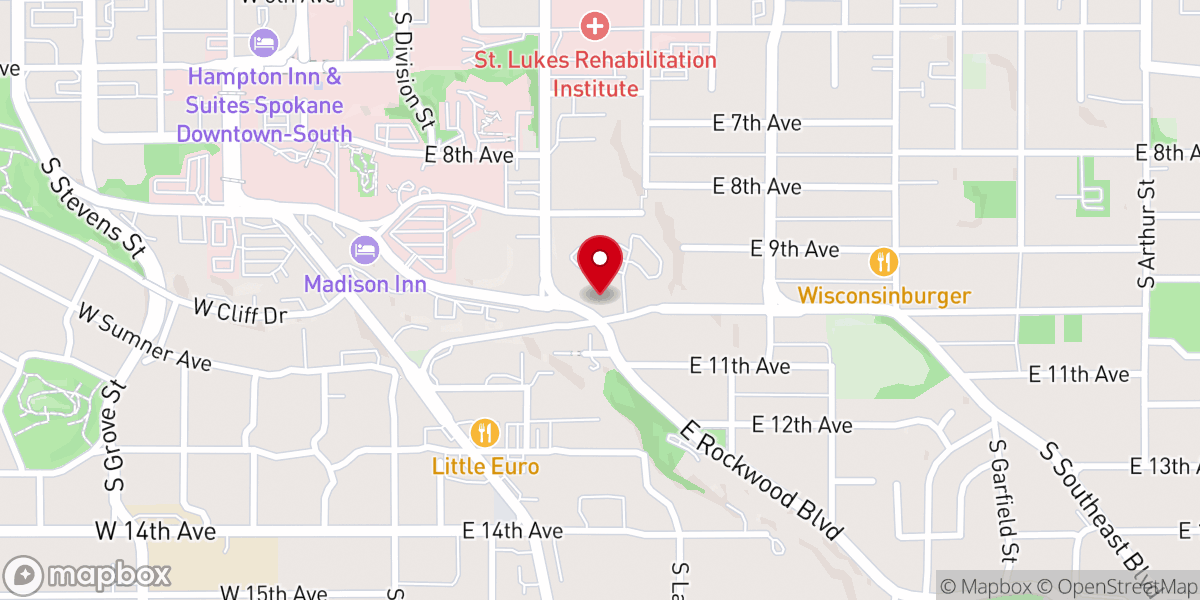Map showing location of Sacred Heart Catholic Church