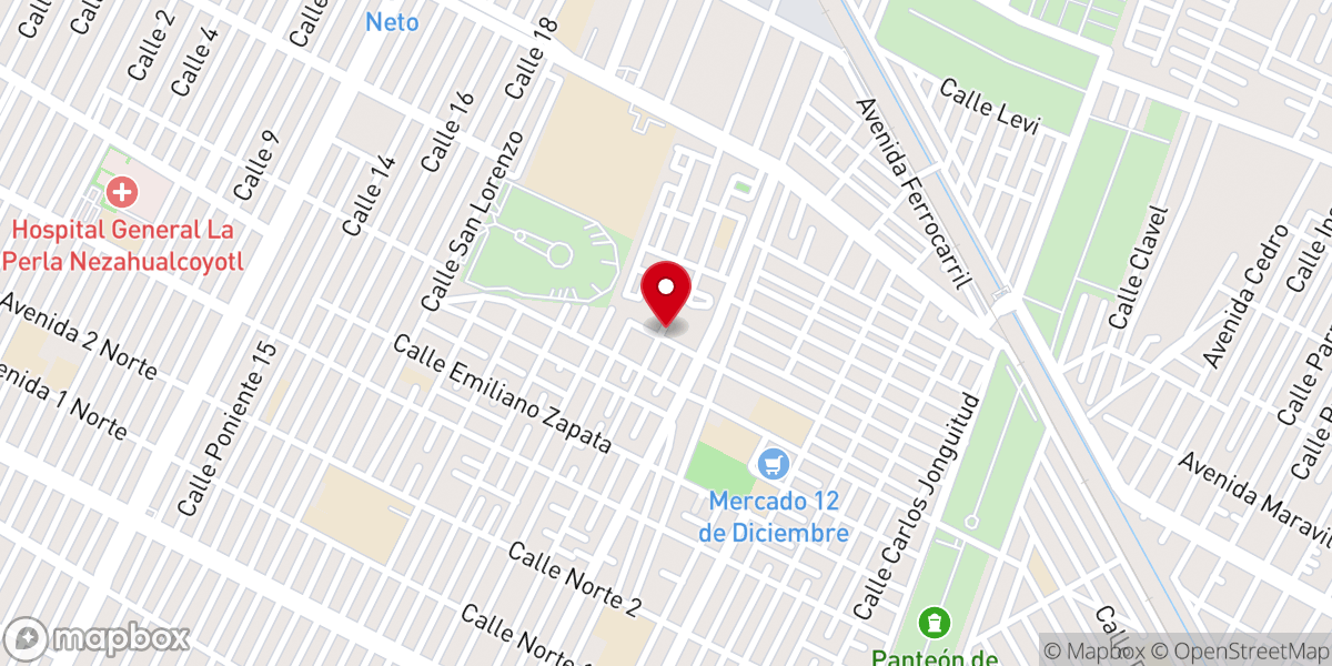 Map showing location of Parroquia de Santa Mónica