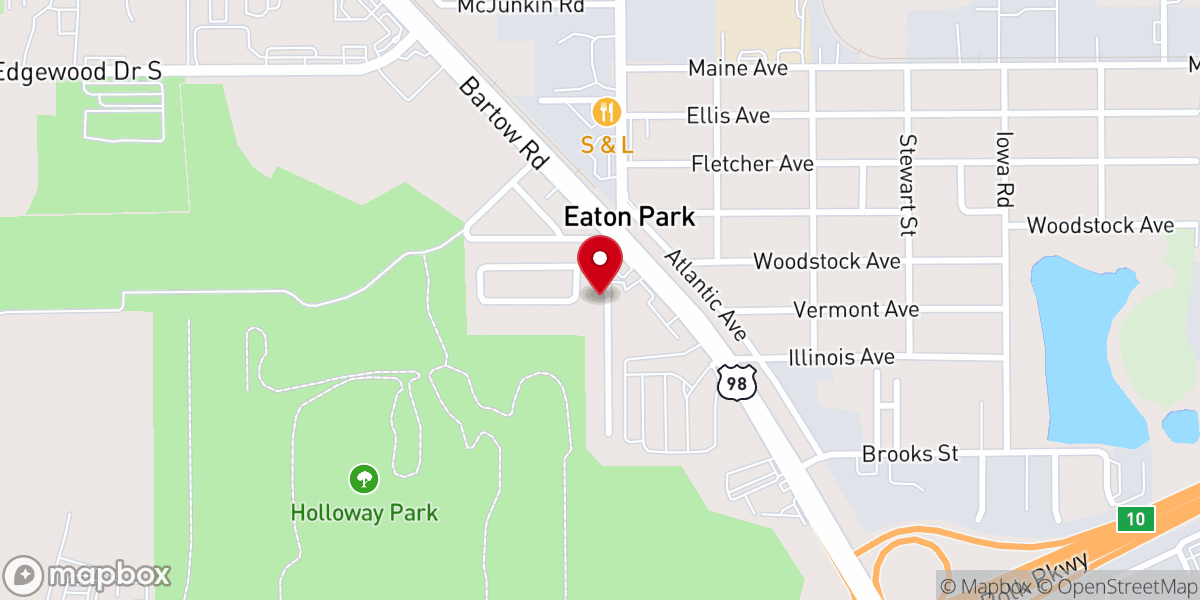 Map showing location of Mt Olive Freewill Baptist Church