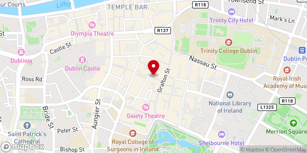 Map showing location of St Teresa's Church Discalced Carmelites