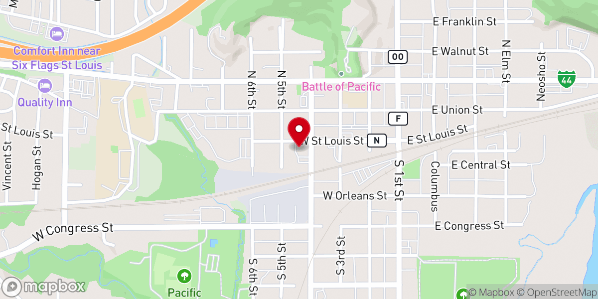 Map showing location of Pacific Presbyterian Church