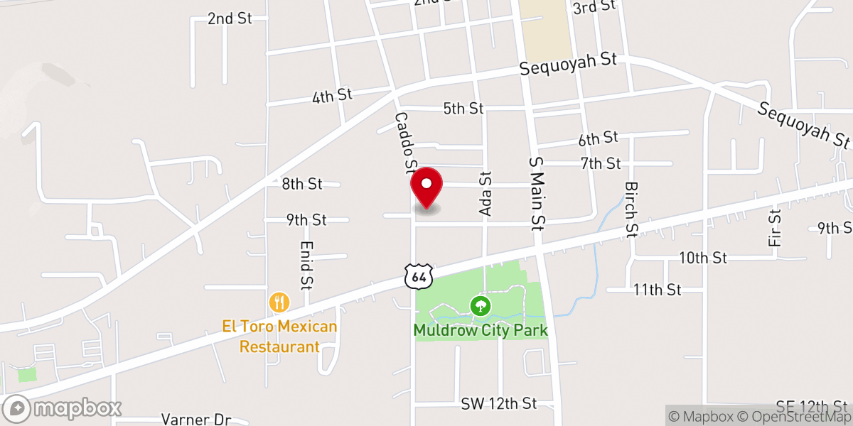 Map showing location of Calvary Missionary Baptist Church