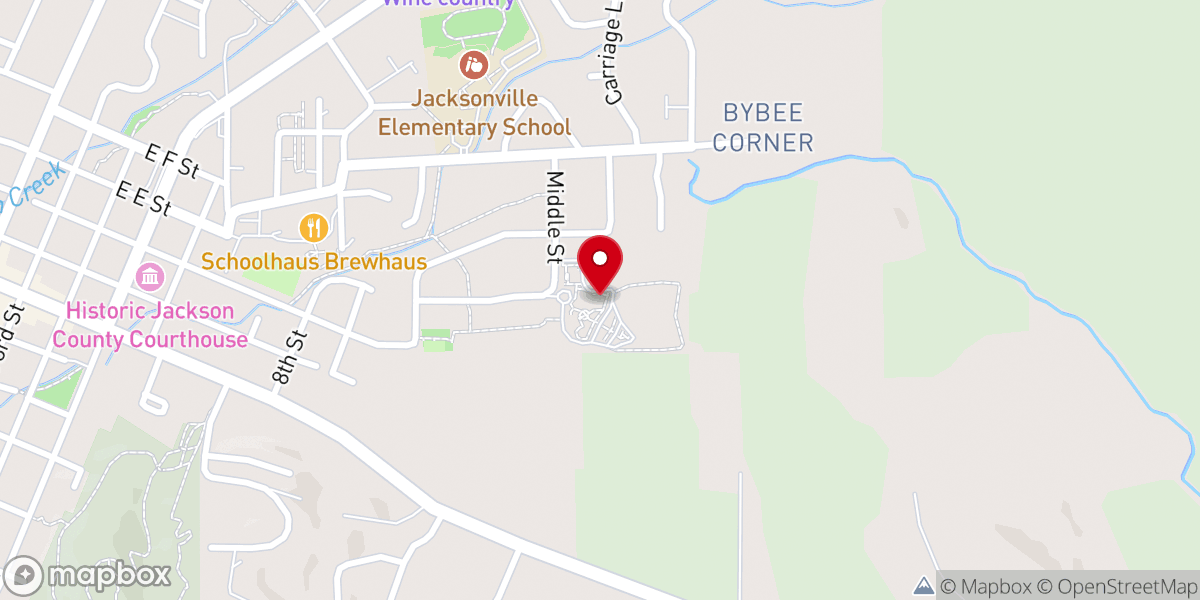Map showing location of Jacksonville Presbyterian Church