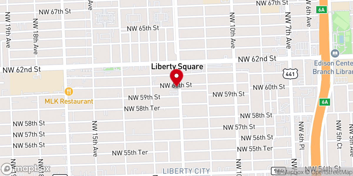 Map showing location of Jordan Grove Baptist Church