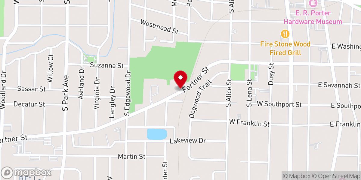 Map showing location of Bethel Fellowship