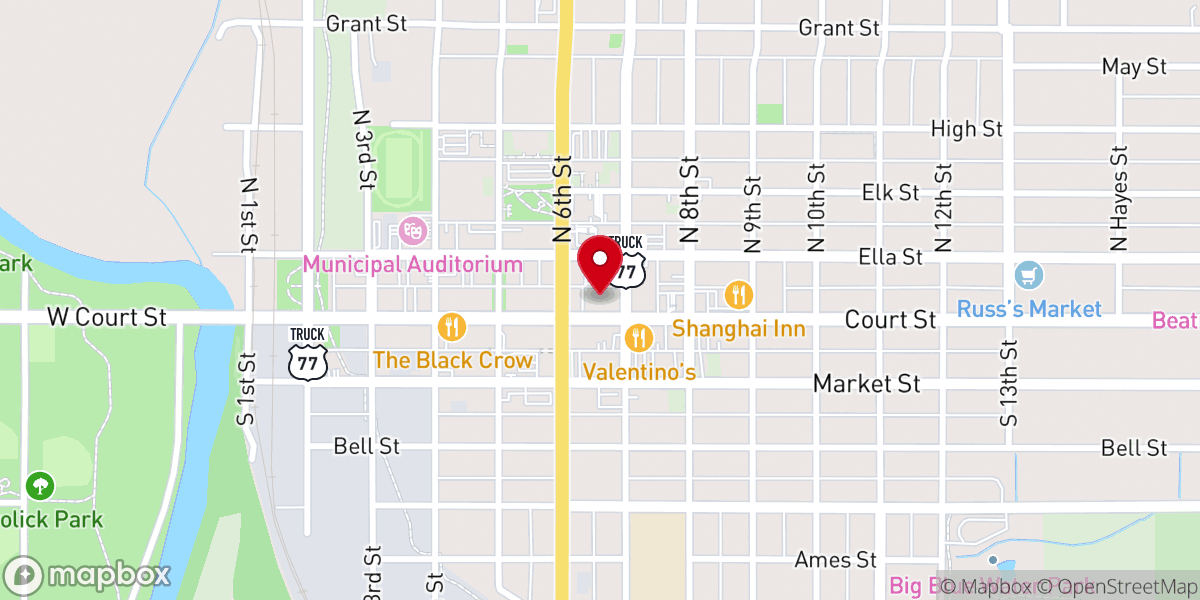 Map showing location of Grand Illusions Event and Party Decorating