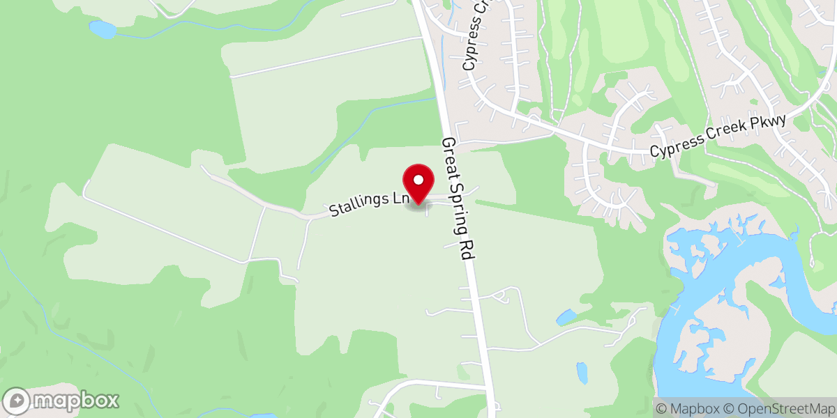 Map showing location of Southside Vineyard Community Church