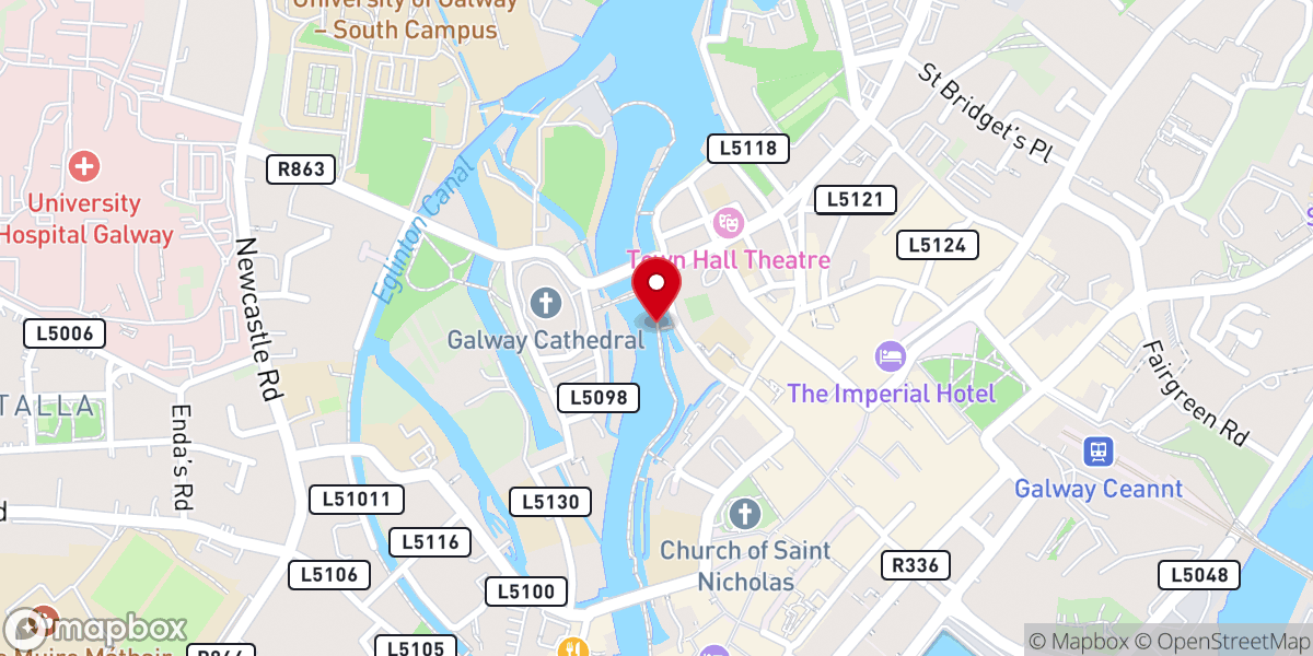 Map showing location of Waterway Trail Soundwalk (Abbey)