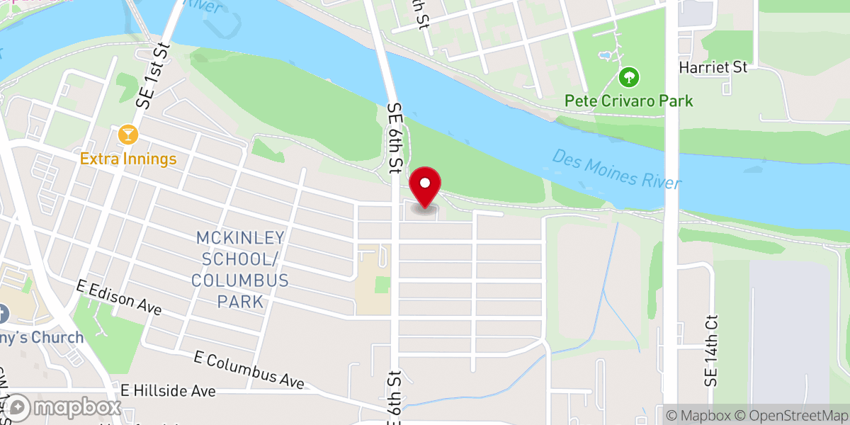 Map showing location of Fellowship Baptist Church