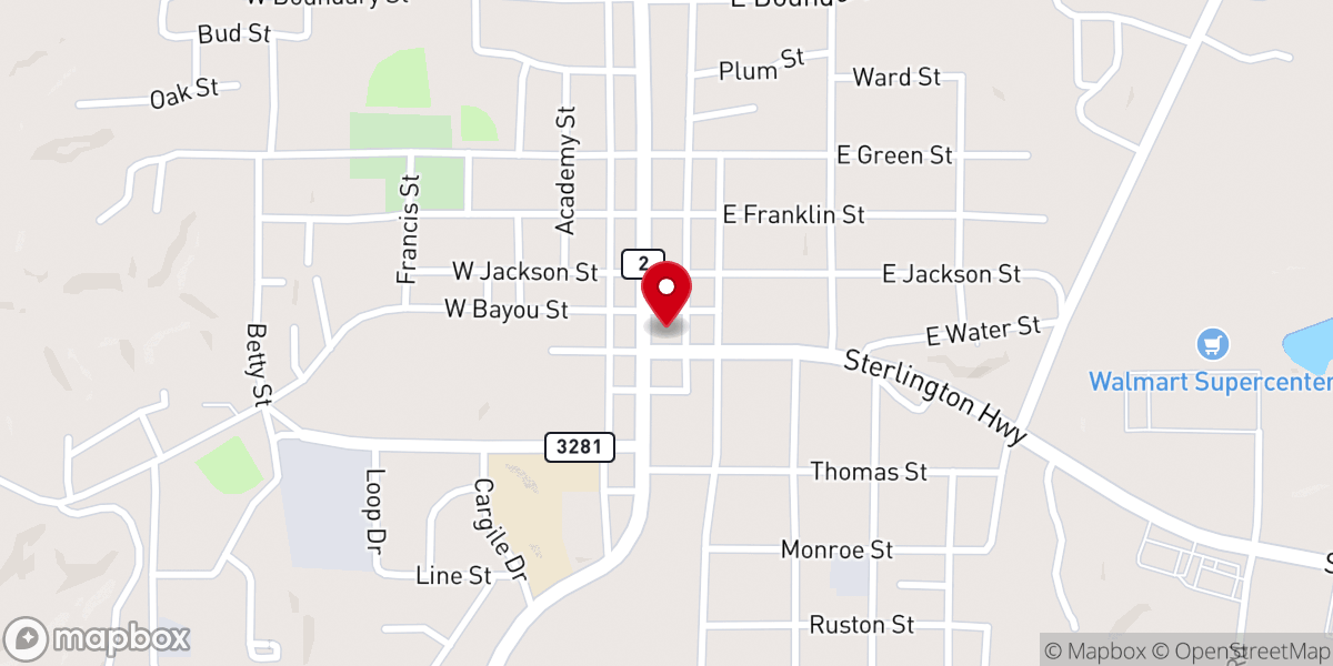 Map showing location of Union Parish Clerk of Court