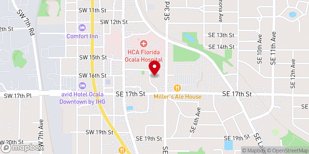 Map showing location of Blessed Trinity Catholic Church