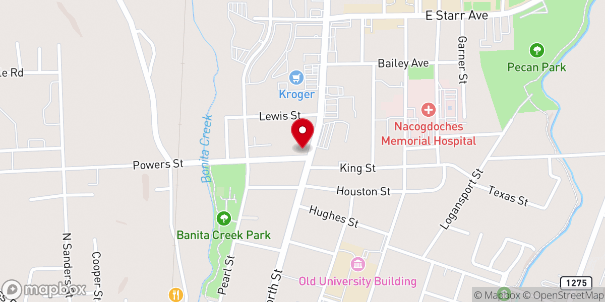 Map showing location of Westminster Presbyterian Church