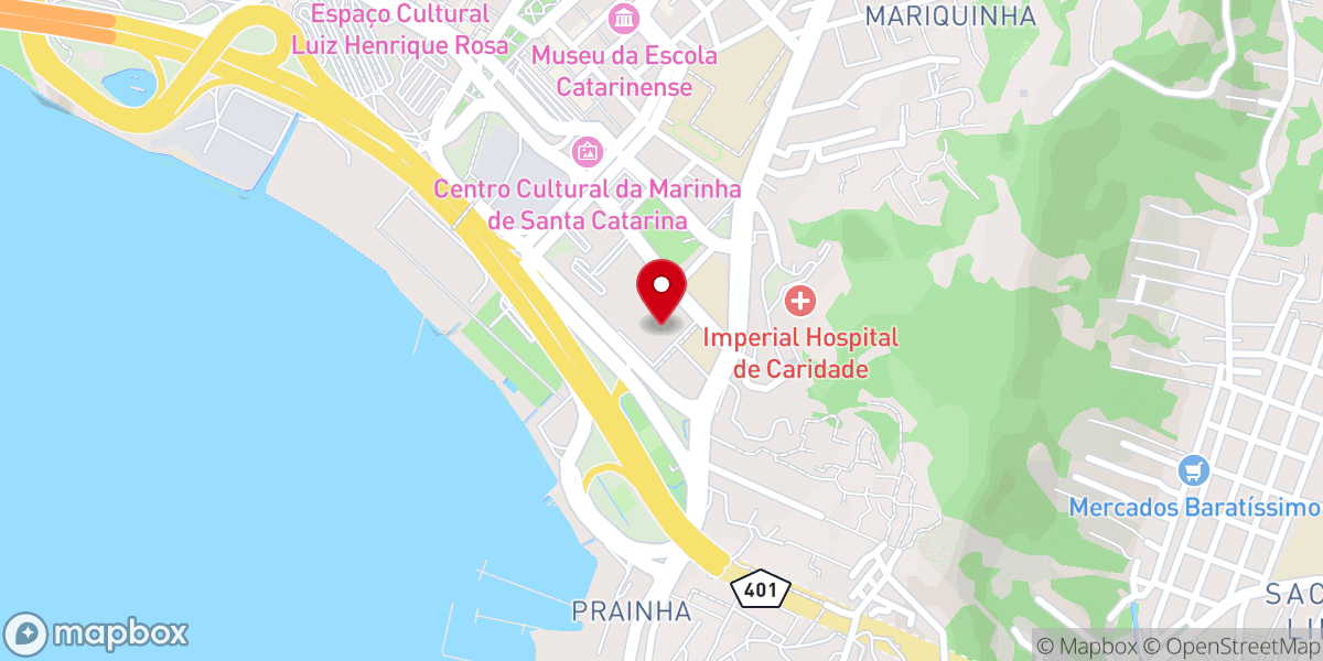 Map showing location of Assembleia Legislativa do Estado de Santa Catarina