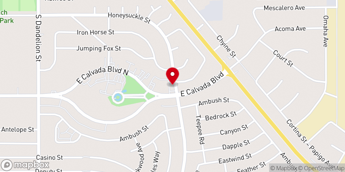Map showing location of Desert Church of Christ