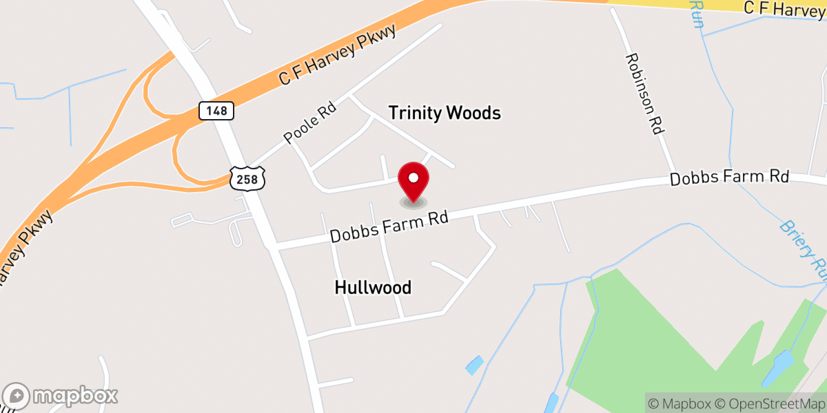 Map showing location of Calvary Baptist Church of North Lenoir County