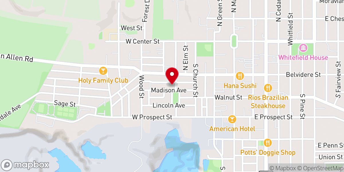 Map showing location of St. Brigid's Episcopal Church