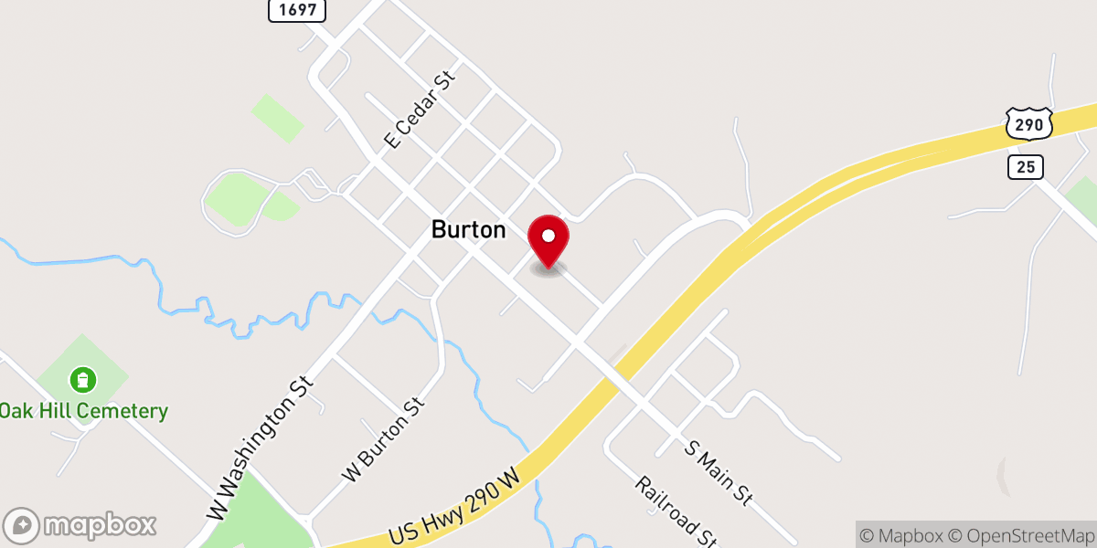 Map showing location of Burton Bridge Ministry