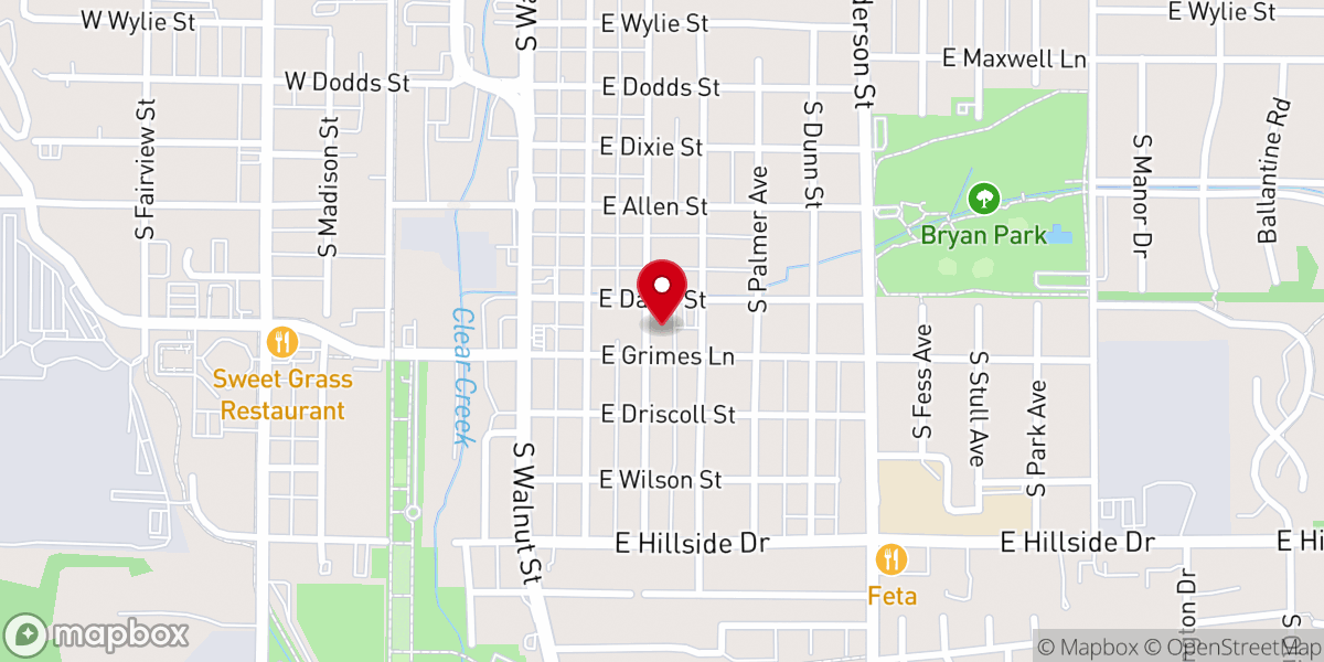 Map showing location of Bloomington Free Methodist Church