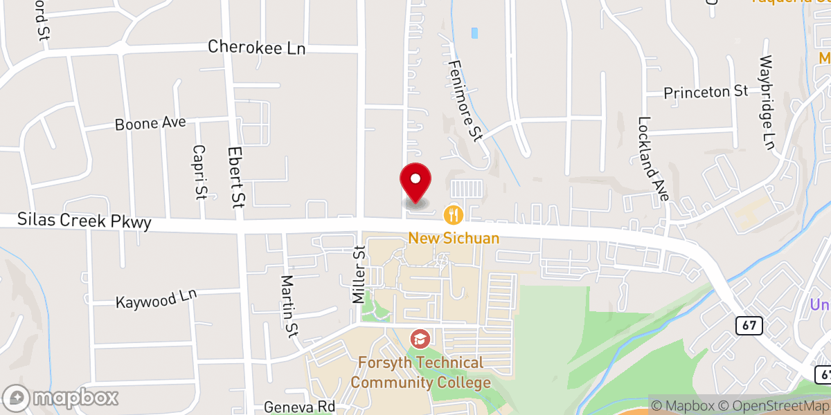 Map showing location of Parkway United Church of Christ