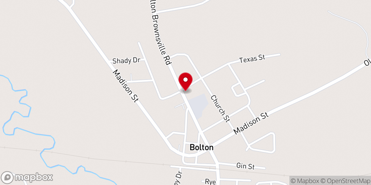 Map showing location of Bolton Baptist Church
