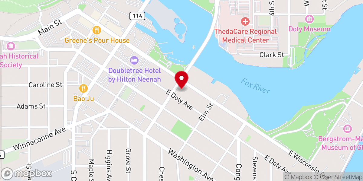 Map showing location of Immanuel Evangelical Lutheran Church