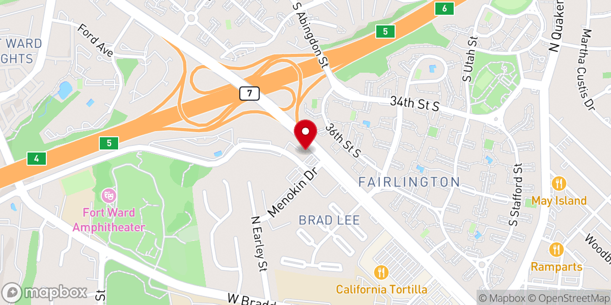 Map showing location of Fairlington United Methodist Church