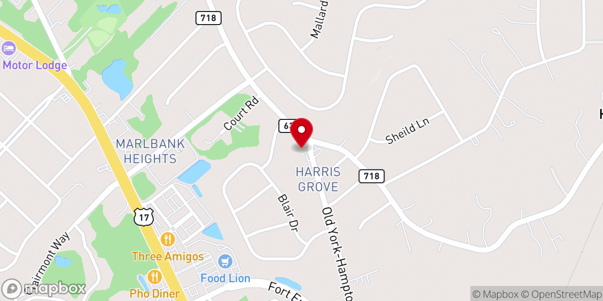 Map showing location of Grafton Baptist Church