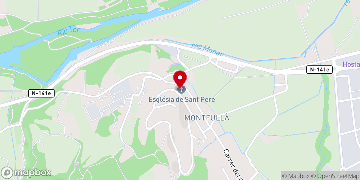 Map showing location of San Pedro de Montfullà